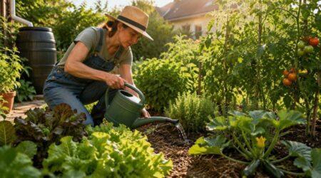 Zu sehen ist das Bild 1 zum Beitrag mit dem Thema: Garten bewässern im Sommer - Wasser sparen und Pflanzen schützen